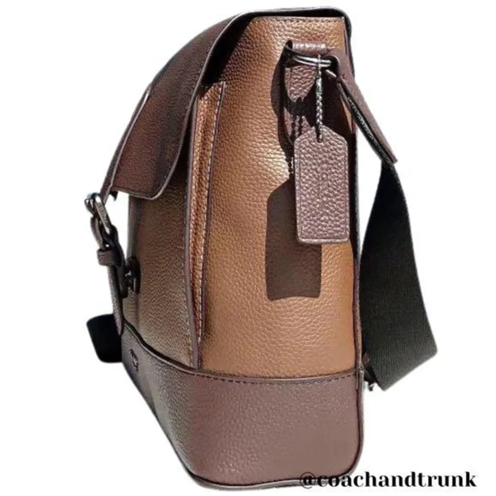COACH Leather Hudson Tobacco and Mahogany Messenger / Laptop Bag NWT